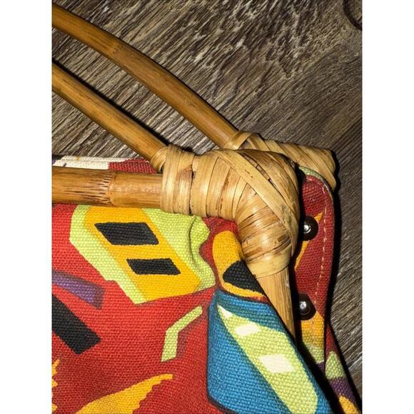 Sun N Sand Vintage Large Doctors Cotton Rhino Handbag Tribal Buckle Bag - Picture 4 of 15